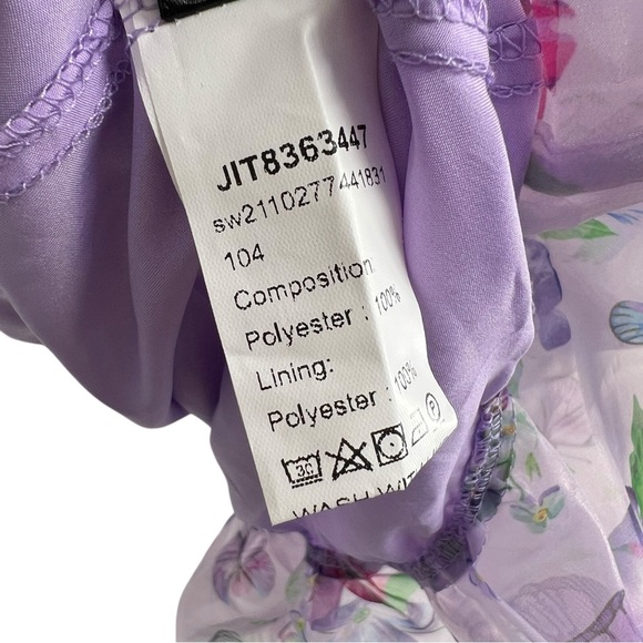 SHEIN Butterfly Floral Dress w/ Puff Sleeves | Extra Small - Picture 6 of 6